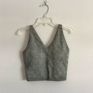 Green sage ribbed 90 Degree padded top M